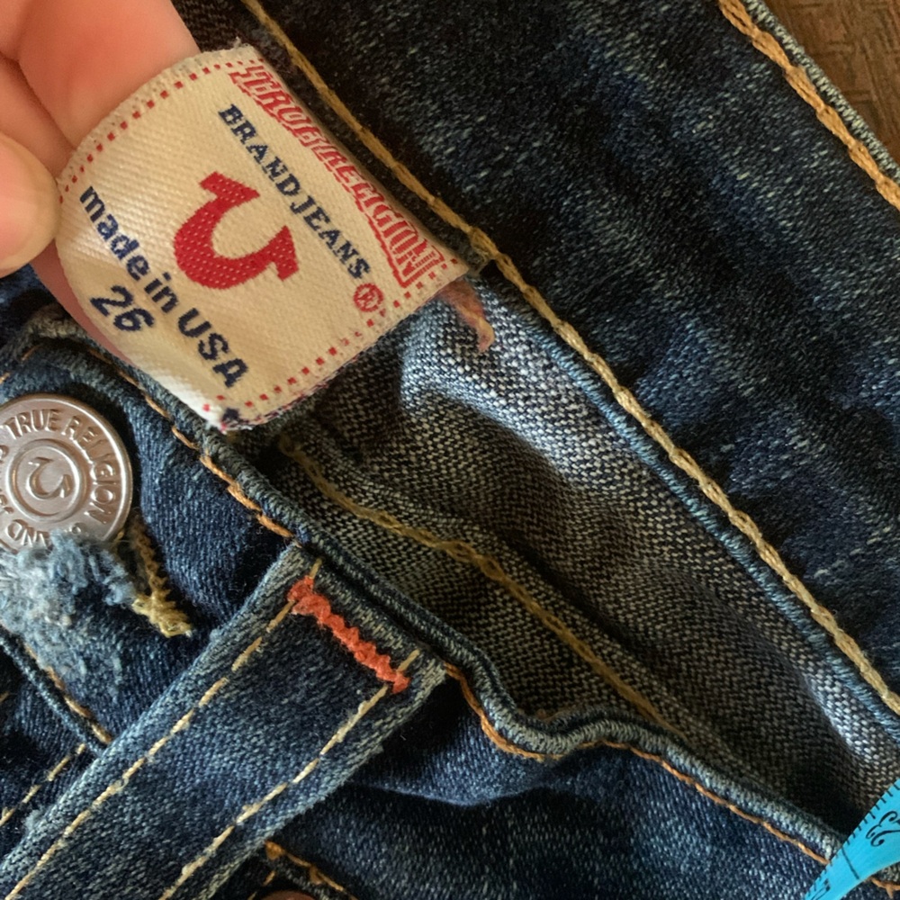 True Religion Jeans Size 26 Blue Wash 26x33 - Picture 4 of 4